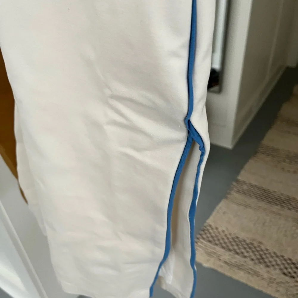 Anthropologie Maeve Midi Dress Muscle Ivory Colorblock Preppy Stretch Sz MP NWT - Picture 6 of 8
